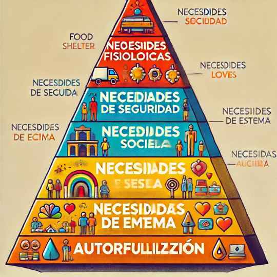 Pirameide necesidades bascias Maslow IA mal